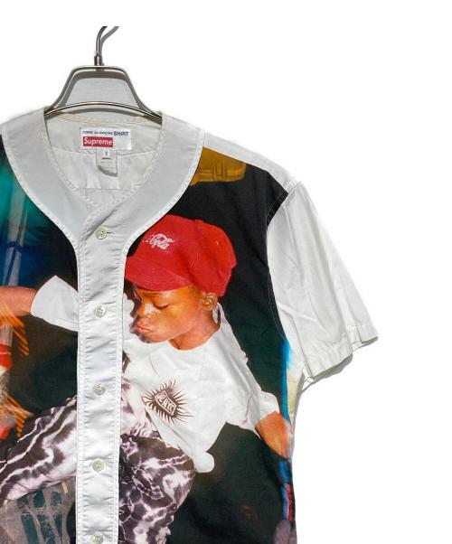 SUPREME（シュプリーム）SUPREME (シュプリーム) COMME des GARCONS SHIRT (コムデギャルソンシャツ) ベースボールシャツ ホワイト サイズ:Sの古着・服飾アイテム