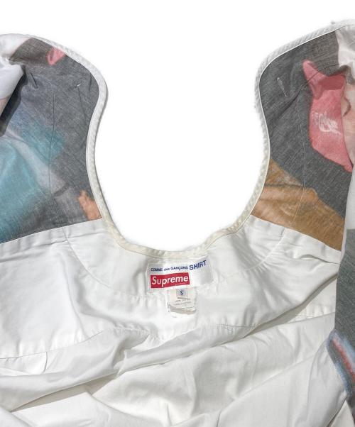 SUPREME（シュプリーム）SUPREME (シュプリーム) COMME des GARCONS SHIRT (コムデギャルソンシャツ) ベースボールシャツ ホワイト サイズ:Sの古着・服飾アイテム