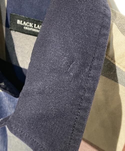 BLACK LABEL CRESTBRIDGE（ブラックレーベル クレストブリッジ）BLACK LABEL CRESTBRIDGE (ブラックレーベル クレストブリッジ) チェック切替シャツ ネイビー サイズ:Mの古着・服飾アイテム