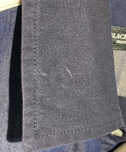 BLACK LABEL CRESTBRIDGE（ブラックレーベル クレストブリッジ）BLACK LABEL CRESTBRIDGE (ブラックレーベル クレストブリッジ) チェック切替シャツ ネイビー サイズ:Mの古着・服飾アイテム