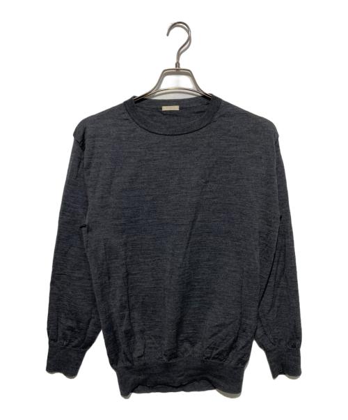 COMOLI（コモリ）COMOLI (コモリ) 21G ウールクルーネックニット グレー サイズ:2の古着・服飾アイテム