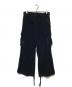 TAAKK (ターク) PAINTED VELVET CARGO PANTS ブラック サイズ:2：15000円