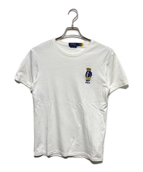 POLO RALPH LAUREN（ポロ・ラルフローレン）POLO RALPH LAUREN (ポロ・ラルフローレン) ポロベアワッペンTシャツ ホワイト サイズ:Sの古着・服飾アイテム
