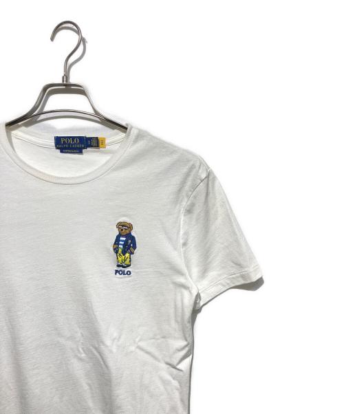 POLO RALPH LAUREN（ポロ・ラルフローレン）POLO RALPH LAUREN (ポロ・ラルフローレン) ポロベアワッペンTシャツ ホワイト サイズ:Sの古着・服飾アイテム