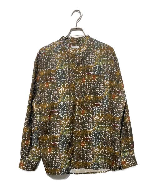 HERALBONY（ヘラルボニー）HERALBONY (ヘラルボニー) バンドカラーシャツ「秋」 オリーブ サイズ:Mの古着・服飾アイテム