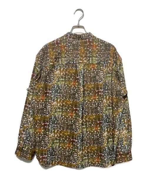 HERALBONY（ヘラルボニー）HERALBONY (ヘラルボニー) バンドカラーシャツ「秋」 オリーブ サイズ:Mの古着・服飾アイテム