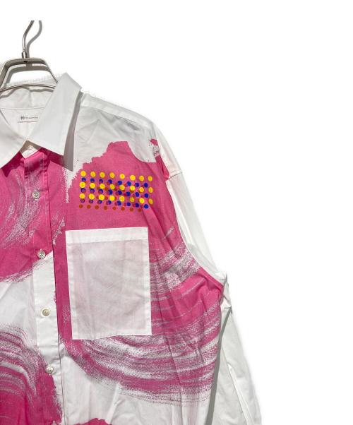 HERALBONY（ヘラルボニー）HERALBONY (ヘラルボニー) レギュラーカラーシャツ「タイトル不明」 ホワイト サイズ:Lの古着・服飾アイテム