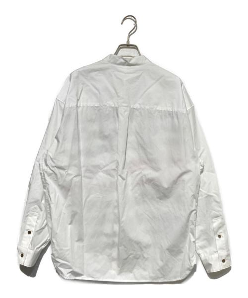 HERALBONY（ヘラルボニー）HERALBONY (ヘラルボニー) バンドカラーシャツ「brown brush-mm2025」 ホワイト サイズ:Lの古着・服飾アイテム