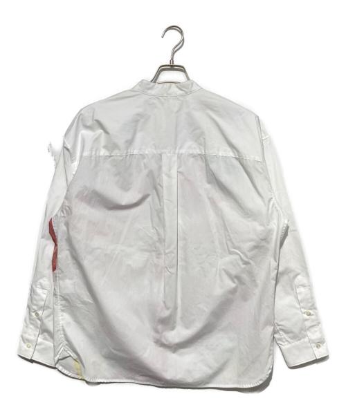 HERALBONY（ヘラルボニー）HERALBONY (ヘラルボニー) バンドカラーシャツ「タイトル不明」 ホワイト サイズ:Lの古着・服飾アイテム