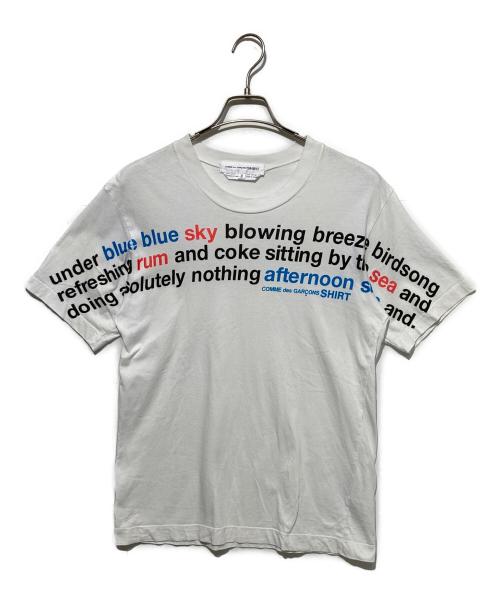 COMME des GARCONS SHIRT（コムデギャルソンシャツ）COMME des GARCONS SHIRT (コムデギャルソンシャツ) プリントTシャツ ホワイト サイズ:Ｍの古着・服飾アイテム