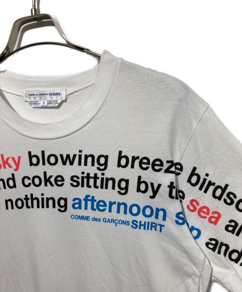 COMME des GARCONS SHIRT（コムデギャルソンシャツ）COMME des GARCONS SHIRT (コムデギャルソンシャツ) プリントTシャツ ホワイト サイズ:Ｍの古着・服飾アイテム