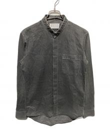 Maison Martin Margiela（メゾンマルタンマルジェラ）の古着「比翼ストライプシャツ」｜グレー