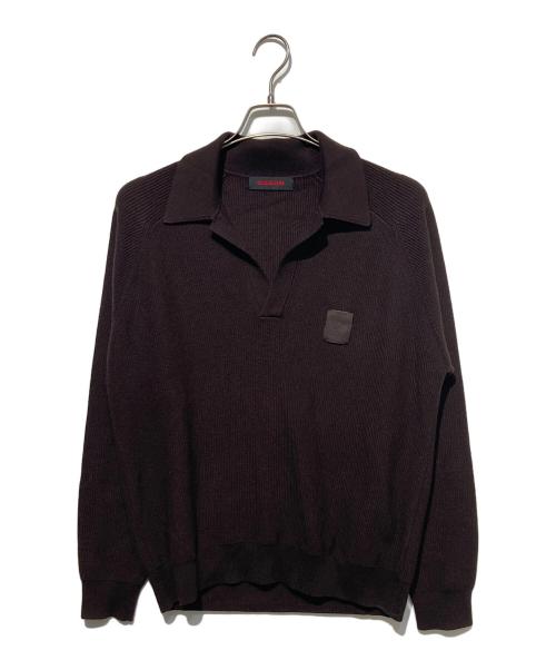 CABAN（キャバン）CABaN (キャバン) コットンカシミヤ ポロスキッパー ダークブラウン サイズ:Mの古着・服飾アイテム