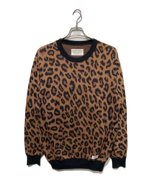 WACKO MARIA（ワコマリア）WACKO MARIA (ワコマリア) レオパードニット ブラウン サイズ:Mの古着・服飾アイテム