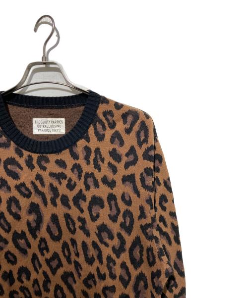 WACKO MARIA（ワコマリア）WACKO MARIA (ワコマリア) レオパードニット ブラウン サイズ:Mの古着・服飾アイテム