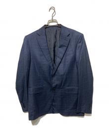 ERMENEGILDO ZEGNA（エルメネジルド・ゼニア）の古着「チェックテーラードジャケット」｜ネイビー