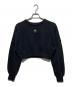 MARINE SERRE（マリーンセル）の古着「Moon Logo Fleece Cropped Sweatshirt」｜ブラック