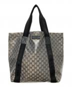 GUCCIグッチ）の古着「トートバッグ」｜シルバー×ブラック