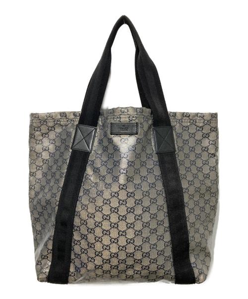 GUCCI（グッチ）GUCCI (グッチ) トートバッグ シルバー×ブラックの古着・服飾アイテム