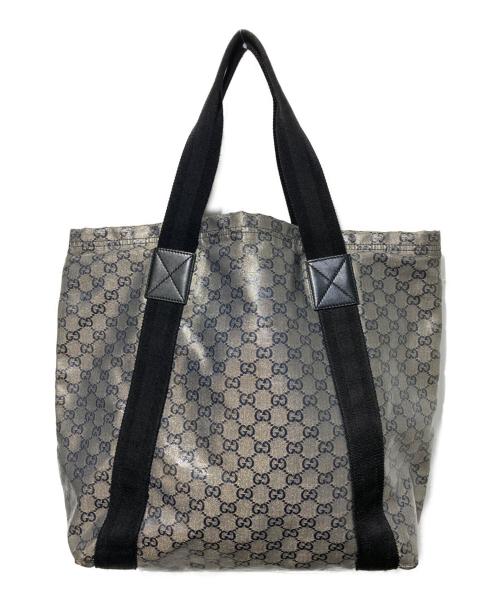 GUCCI（グッチ）GUCCI (グッチ) トートバッグ シルバー×ブラックの古着・服飾アイテム