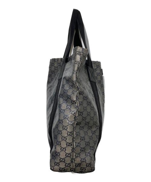 GUCCI（グッチ）GUCCI (グッチ) トートバッグ シルバー×ブラックの古着・服飾アイテム