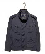BURBERRY BLACK LABELバーバリーブラックレーベル）の古着「ナイロンミリタリージャケット」｜ネイビー