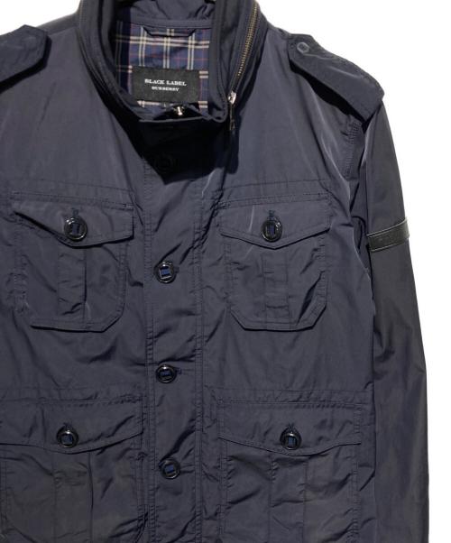 BURBERRY BLACK LABEL（バーバリーブラックレーベル）BURBERRY BLACK LABEL (バーバリーブラックレーベル) ナイロンミリタリージャケット ネイビー サイズ:Lの古着・服飾アイテム