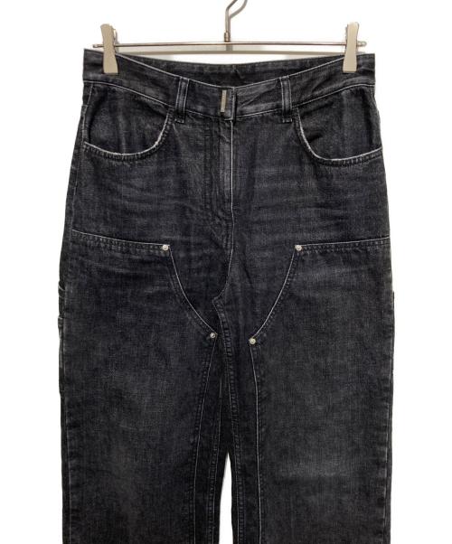 GIVENCHY（ジバンシィ）GIVENCHY (ジバンシィ) ダブルニーデニムパンツ ブラック サイズ:27の古着・服飾アイテム