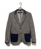 COMME des GARCONS HOMMEコムデギャルソン オム）の古着「切替テーラードジャケット」｜グレー
