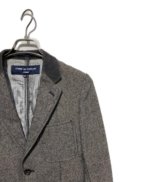 COMME des GARCONS HOMME（コムデギャルソン オム）COMME des GARCONS HOMME (コムデギャルソン オム) 切替テーラードジャケット グレー サイズ:XSの古着・服飾アイテム