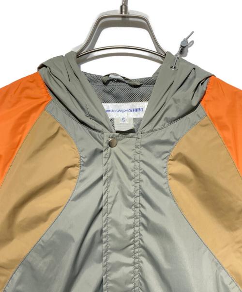 COMME des GARCONS SHIRT（コムデギャルソンシャツ）COMME des GARCONS SHIRT (コムデギャルソンシャツ) ナイロンパネルジャケット グレー×オレンジ サイズ:Sの古着・服飾アイテム