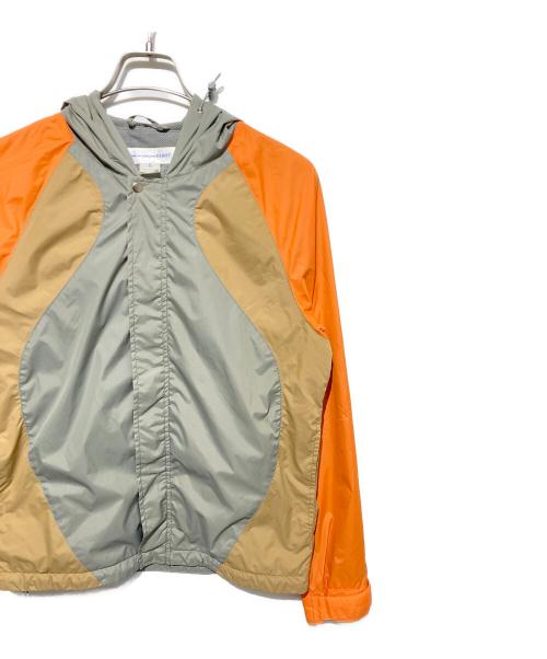 COMME des GARCONS SHIRT（コムデギャルソンシャツ）COMME des GARCONS SHIRT (コムデギャルソンシャツ) ナイロンパネルジャケット グレー×オレンジ サイズ:Sの古着・服飾アイテム