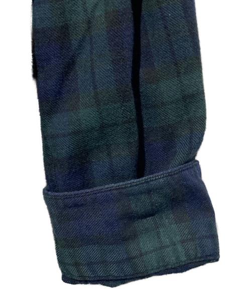 COMME des GARCONS HOMME PLUS（コムデギャルソンオムプリュス）COMME des GARCONS HOMME PLUS (コムデギャルソンオムプリュス) 装飾チェックシャツ ネイビー×グリーン サイズ:不明の古着・服飾アイテム