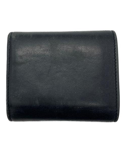 CELINE（セリーヌ）CELINE (セリーヌ) トリオンフ スモールフラップウォレット ブラックの古着・服飾アイテム