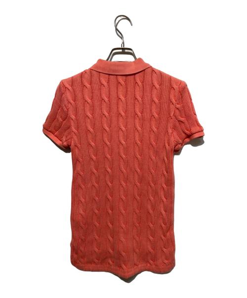 POLO RALPH LAUREN（ポロ・ラルフローレン）POLO RALPH LAUREN (ポロ・ラルフローレン) ケーブルニットポロシャツ ピンク サイズ:Sの古着・服飾アイテム