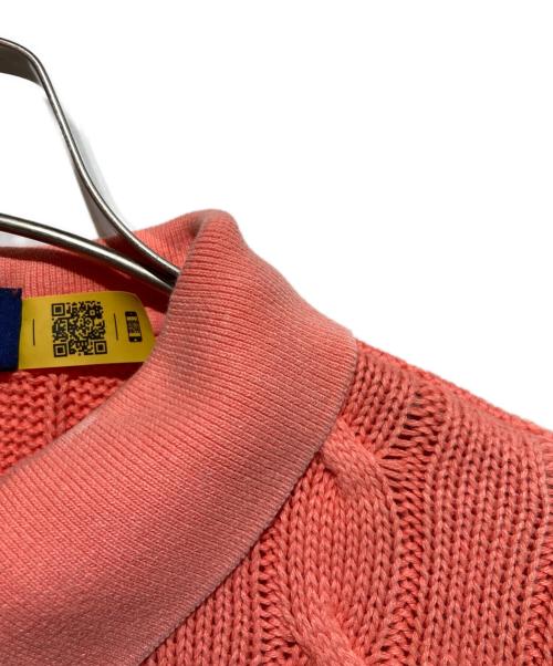 POLO RALPH LAUREN（ポロ・ラルフローレン）POLO RALPH LAUREN (ポロ・ラルフローレン) ケーブルニットポロシャツ ピンク サイズ:Sの古着・服飾アイテム