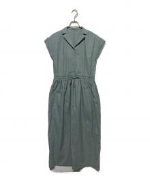 RIM.ARK（リムアーク）の古着「Waist narrow long dress」｜グリーン