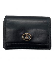 Vivienne Westwood（ヴィヴィアンウエストウッド）の古着「VINTAGE ORB 三つ折り財布」｜ブラック
