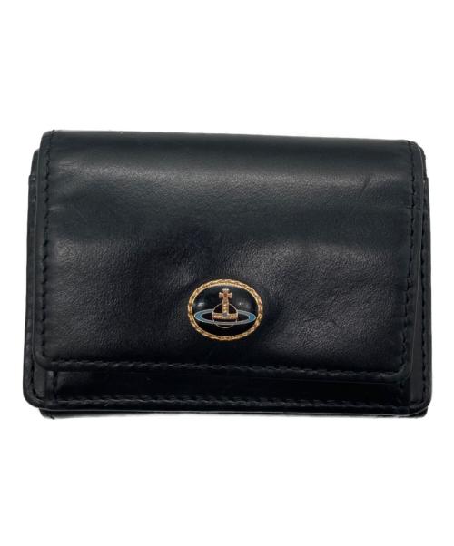 Vivienne Westwood（ヴィヴィアンウエストウッド）Vivienne Westwood (ヴィヴィアンウエストウッド) VINTAGE ORB 三つ折り財布 ブラックの古着・服飾アイテム