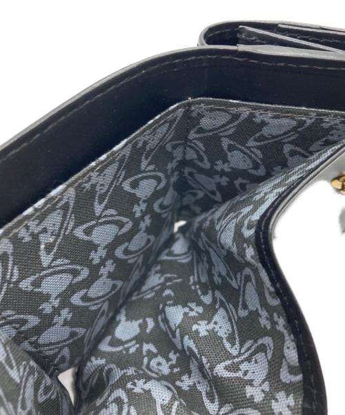 Vivienne Westwood（ヴィヴィアンウエストウッド）Vivienne Westwood (ヴィヴィアンウエストウッド) VINTAGE ORB 三つ折り財布 ブラックの古着・服飾アイテム