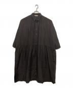 ICHI Antiquite'sイチ アンティークス）の古着「Color Linen Shirt Dress」｜ブラック