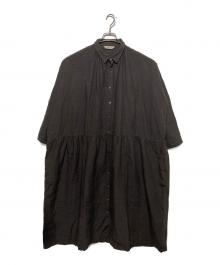ICHI Antiquite's（イチ アンティークス）の古着「Color Linen Shirt Dress」｜ブラック