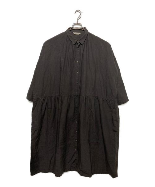ICHI Antiquite's（イチ アンティークス）ichi Antiquite's (イチ アンティークス) Color Linen Shirt Dress ブラック サイズ:なしの古着・服飾アイテム