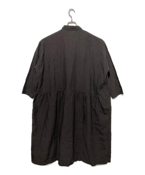 ICHI Antiquite's（イチ アンティークス）ichi Antiquite's (イチ アンティークス) Color Linen Shirt Dress ブラック サイズ:なしの古着・服飾アイテム