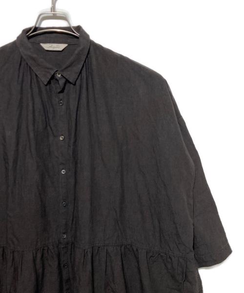 ICHI Antiquite's（イチ アンティークス）ichi Antiquite's (イチ アンティークス) Color Linen Shirt Dress ブラック サイズ:なしの古着・服飾アイテム