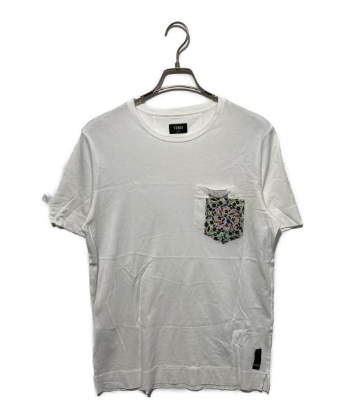 FENDI（フェンディ）FENDI (フェンディ) ポケットTシャツ ホワイト サイズ:50の古着・服飾アイテム