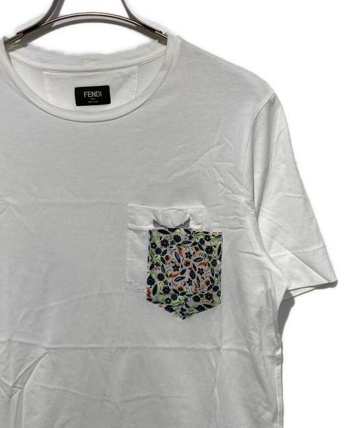 FENDI（フェンディ）FENDI (フェンディ) ポケットTシャツ ホワイト サイズ:50の古着・服飾アイテム