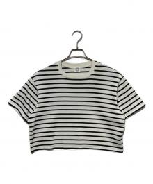 ORCIVAL（オーシバル）の古着「スクエアネックボーダーTシャツ」｜ホワイト×ブラック