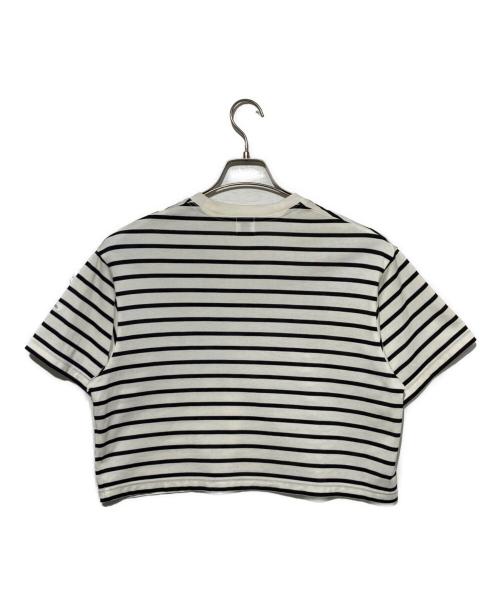 ORCIVAL（オーシバル）ORCIVAL (オーシバル) スクエアネックボーダーTシャツ ホワイト×ブラック サイズ:1の古着・服飾アイテム