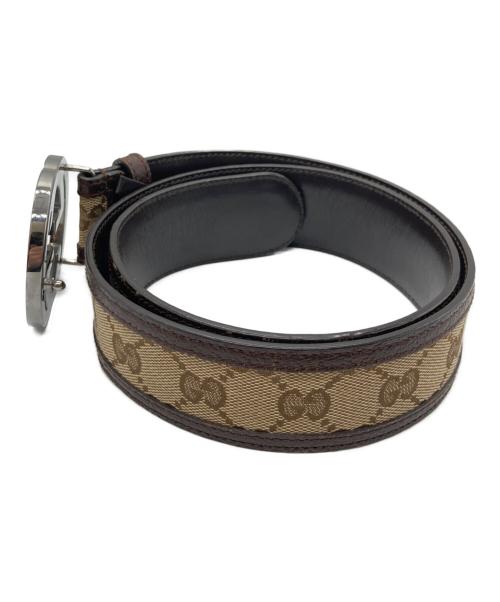 GUCCI（グッチ）GUCCI (グッチ) インターロッキングGベルト ブラウンの古着・服飾アイテム